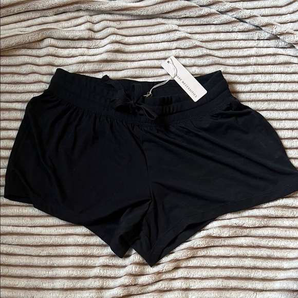 Bare Necessities Black Drawstring Jersey Shorts - Picture 1 of 5